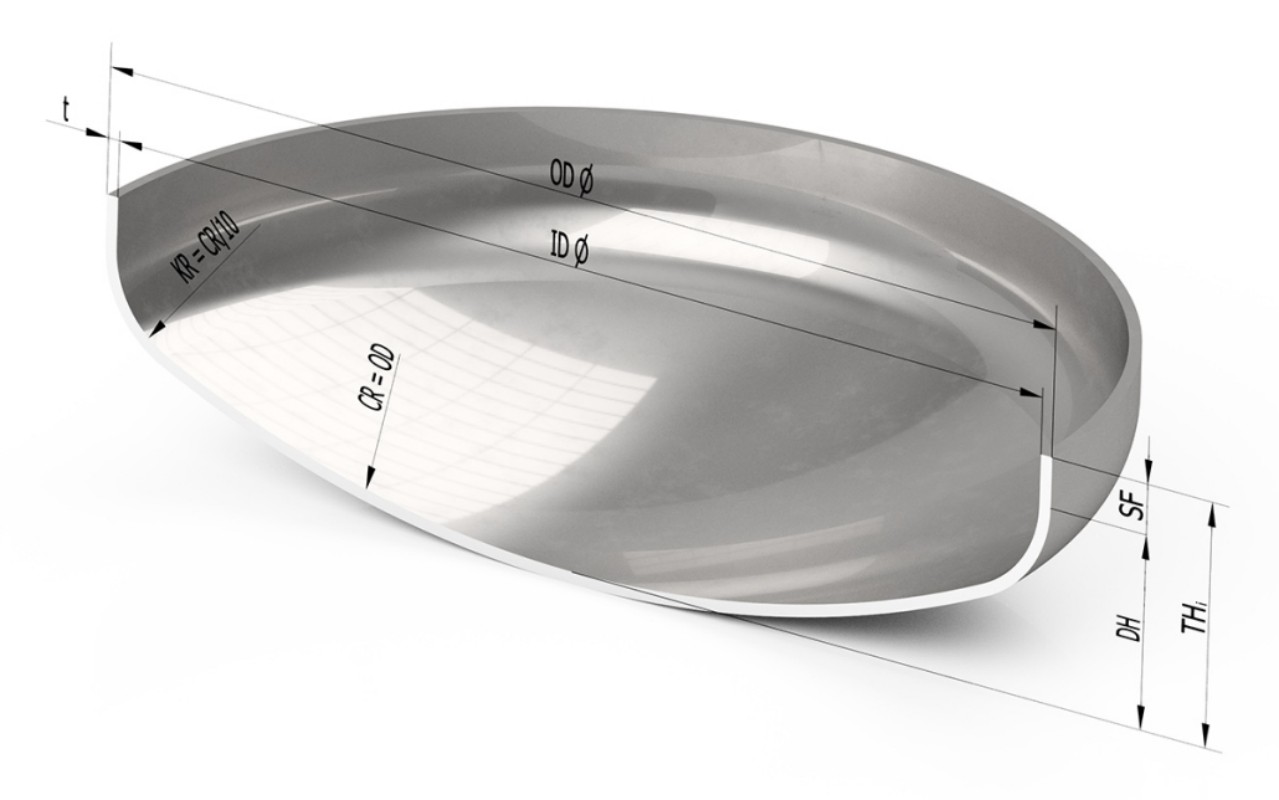 Pressure Vessel Gas Torispherical Tank Dish Ends 